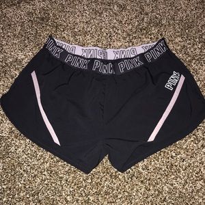 VS PINK Black Running Work Out Shorts